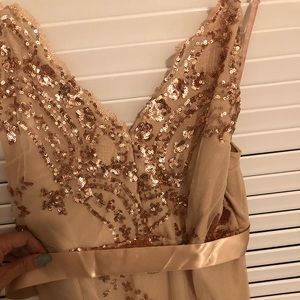 Gold sequin dress